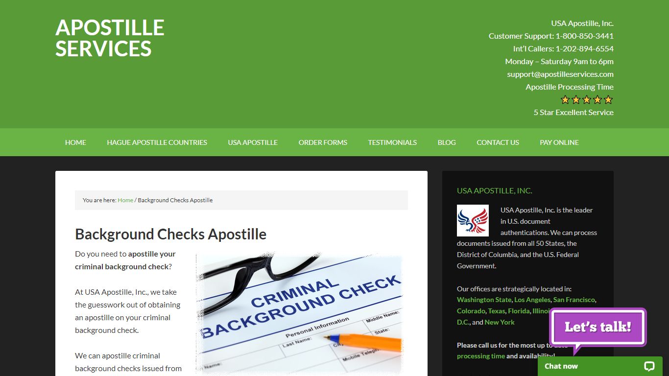Background Checks Apostille – Apostille Services